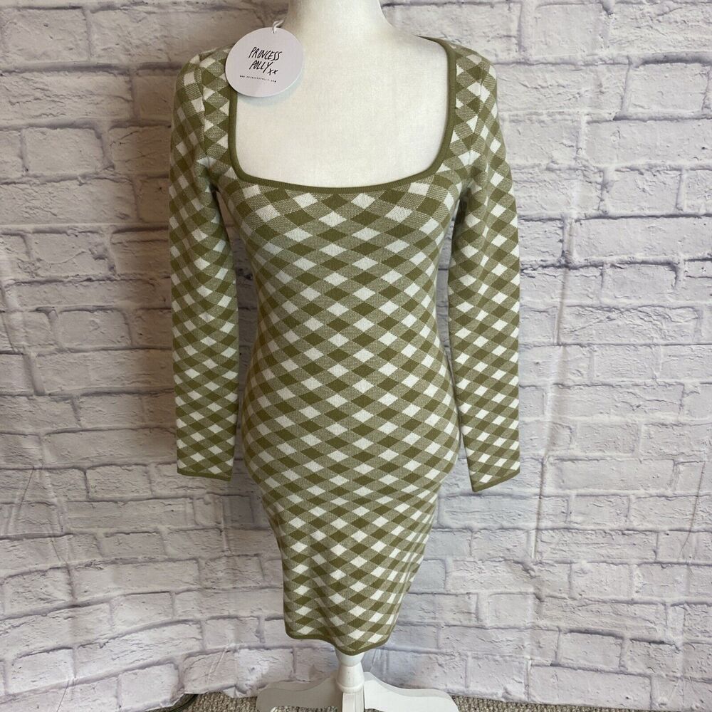 Princess Polly NWT Dark Academia Twee Gabby Sweater Mini Dress  Size XS